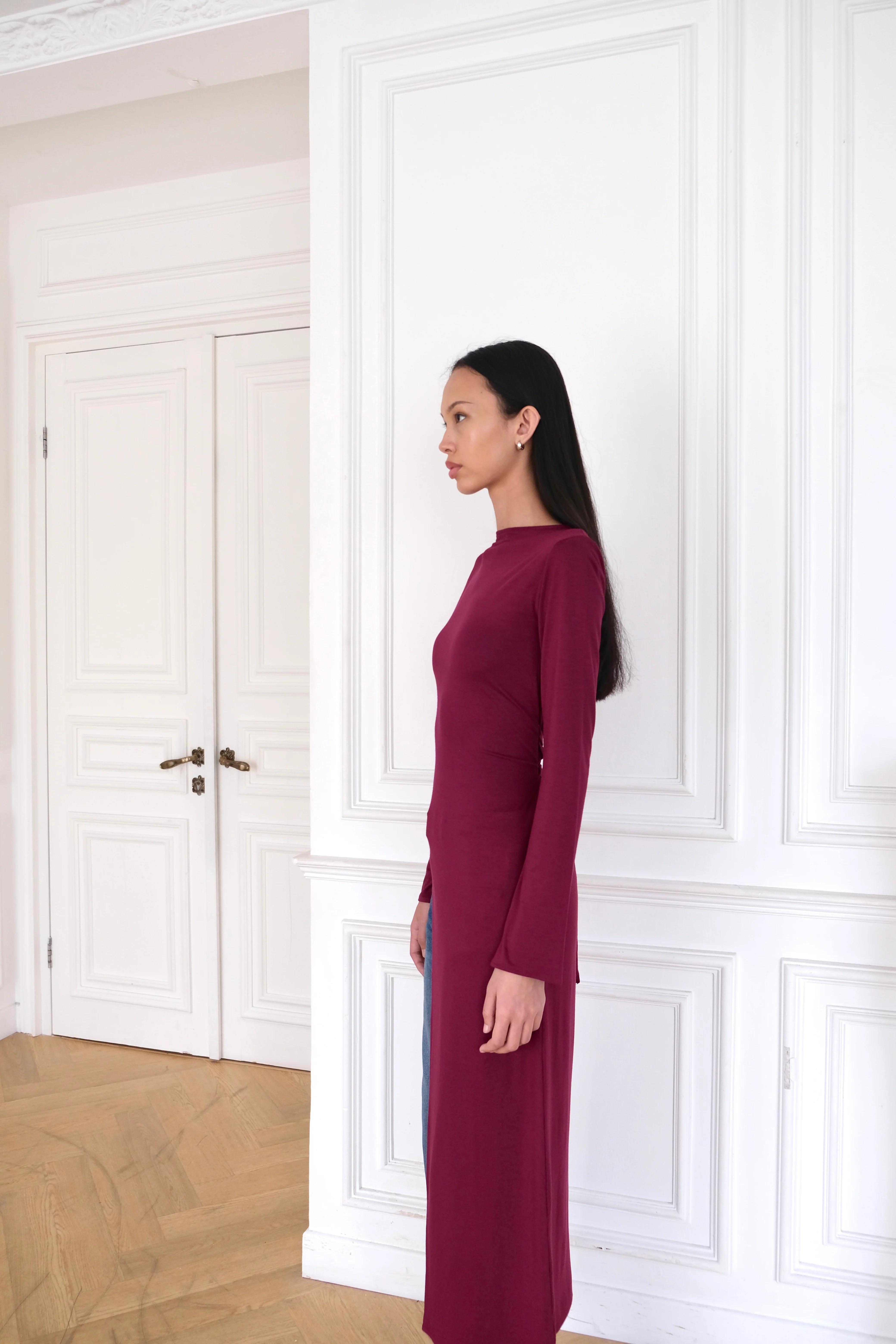 ARI Asymmetrical Long Top in Berry - Image 4
