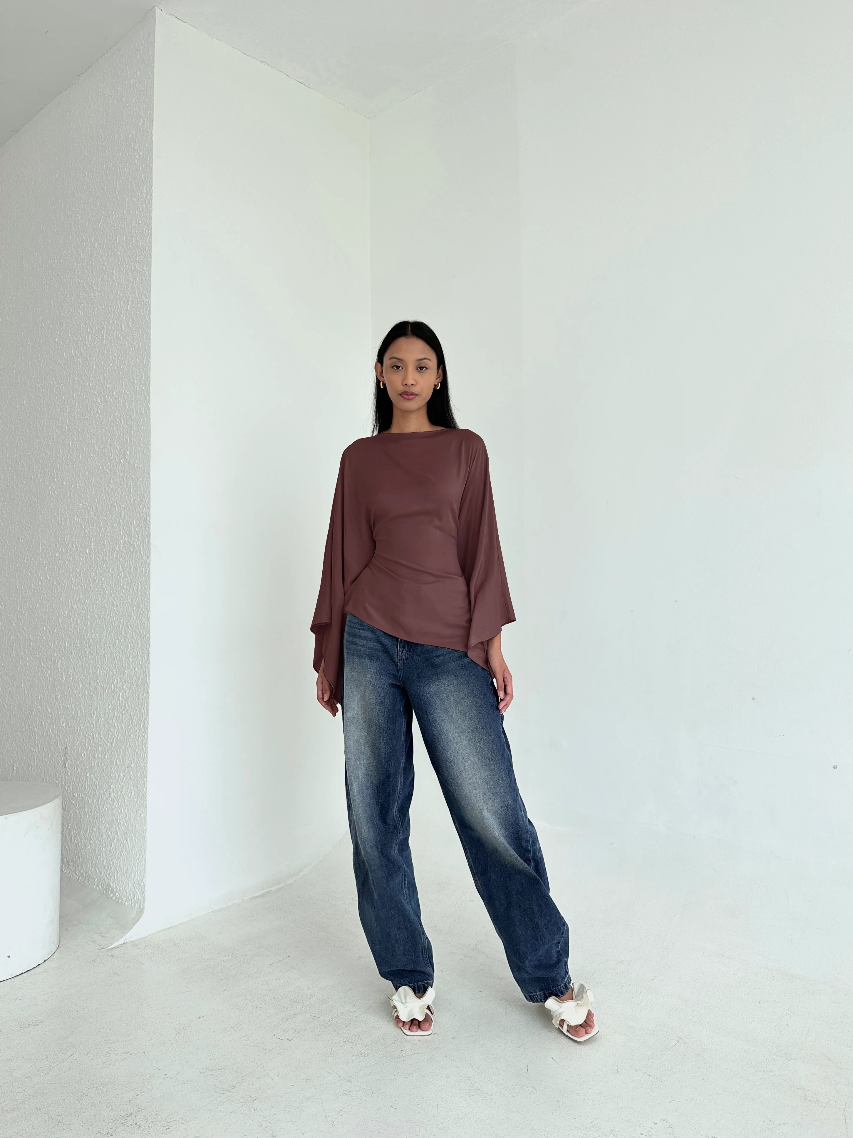 ESMÉ Butterfly Top in Mauve Brown - Image 3