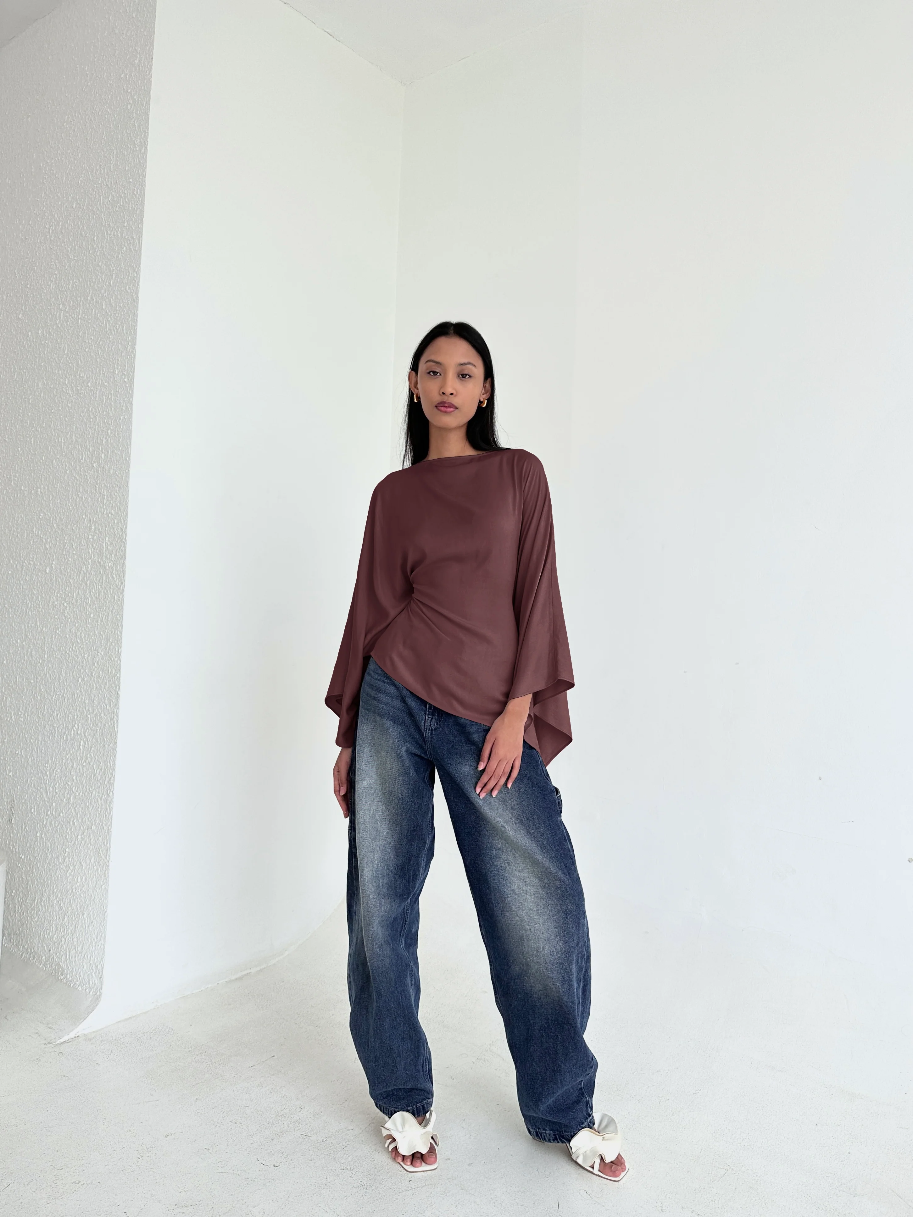 ESMÉ Butterfly Top in Mauve Brown - Image 4