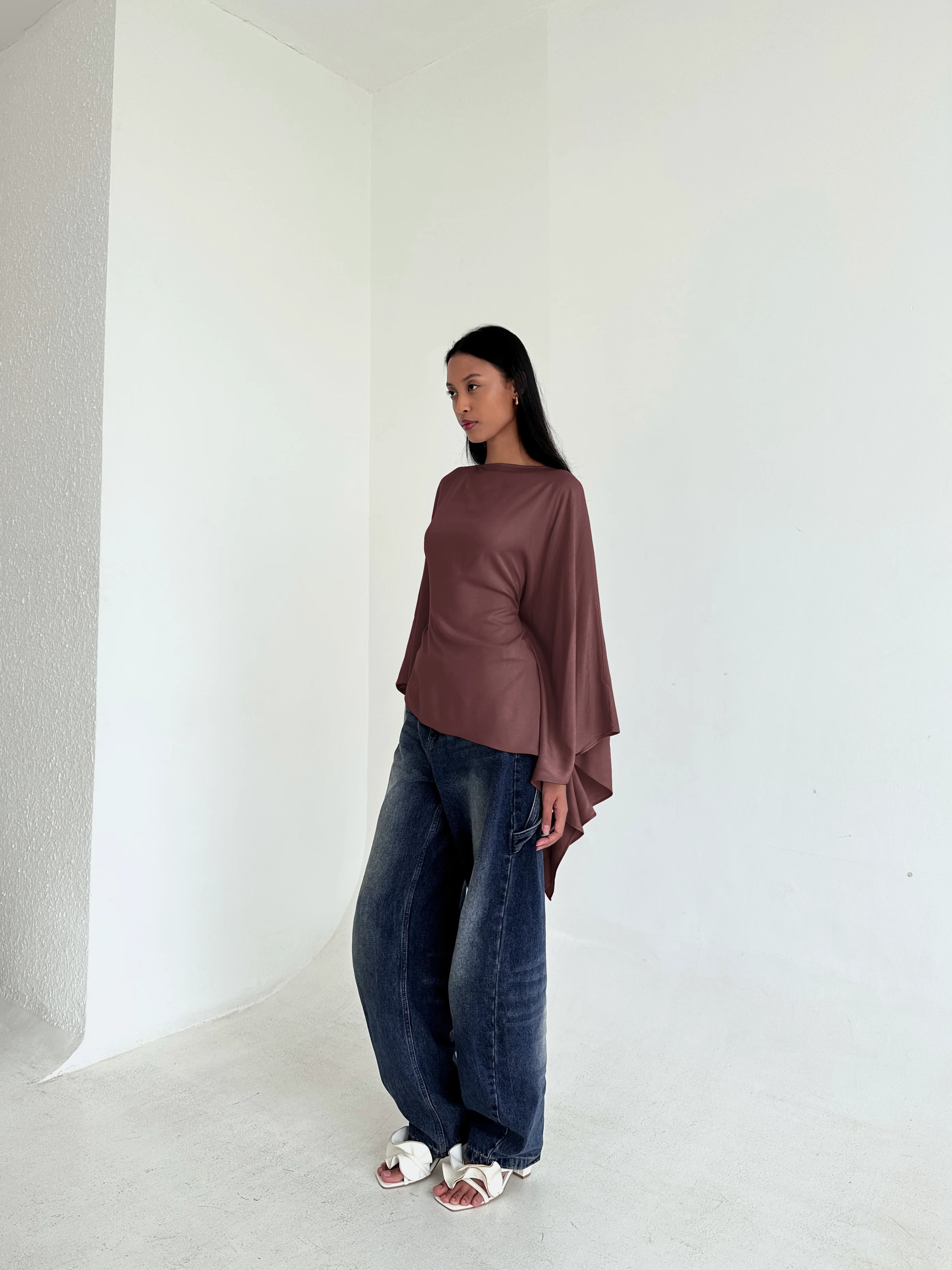 ESMÉ Butterfly Top in Mauve Brown - Image 5