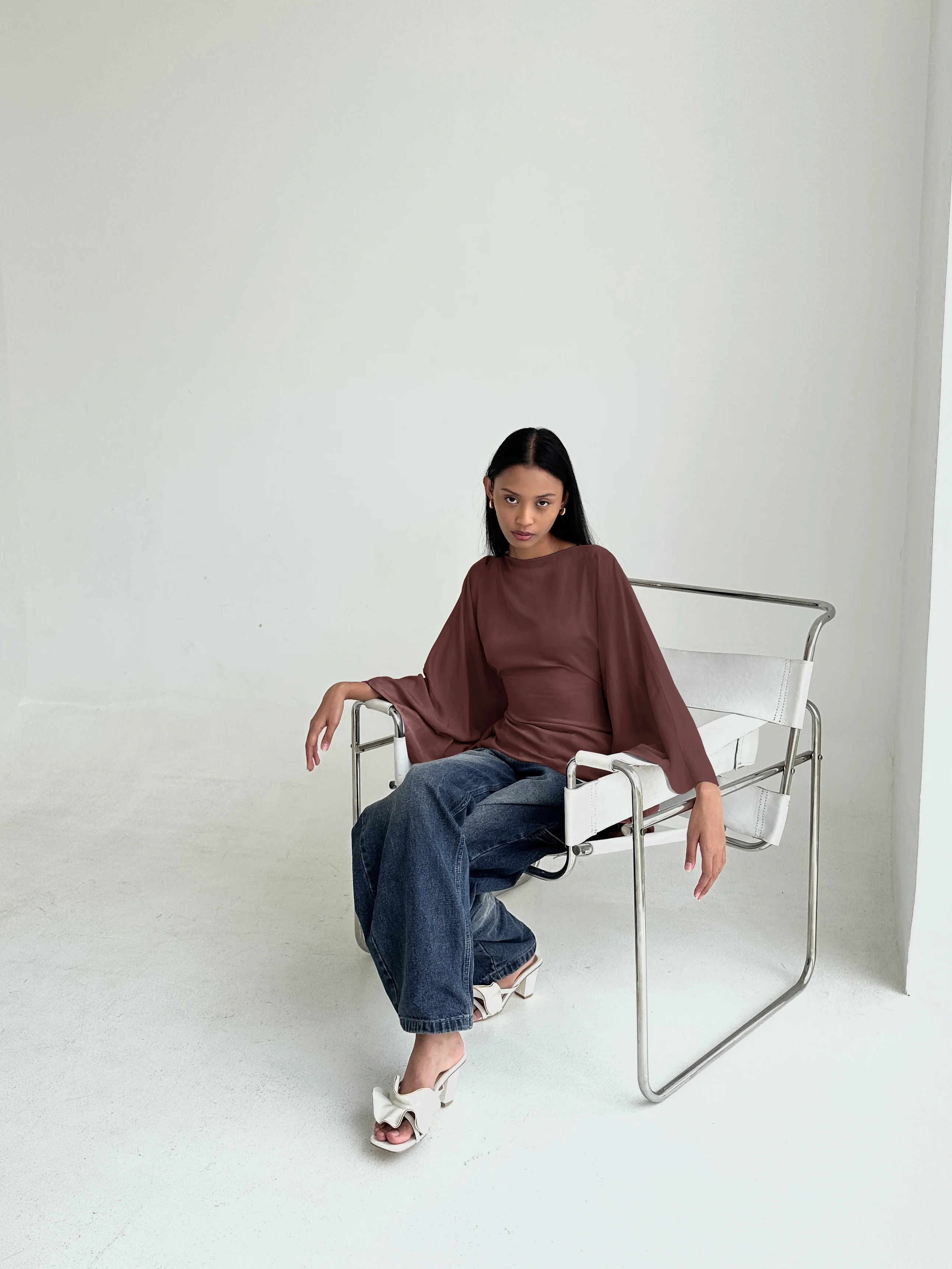 ESMÉ Butterfly Top in Mauve Brown - Image 6