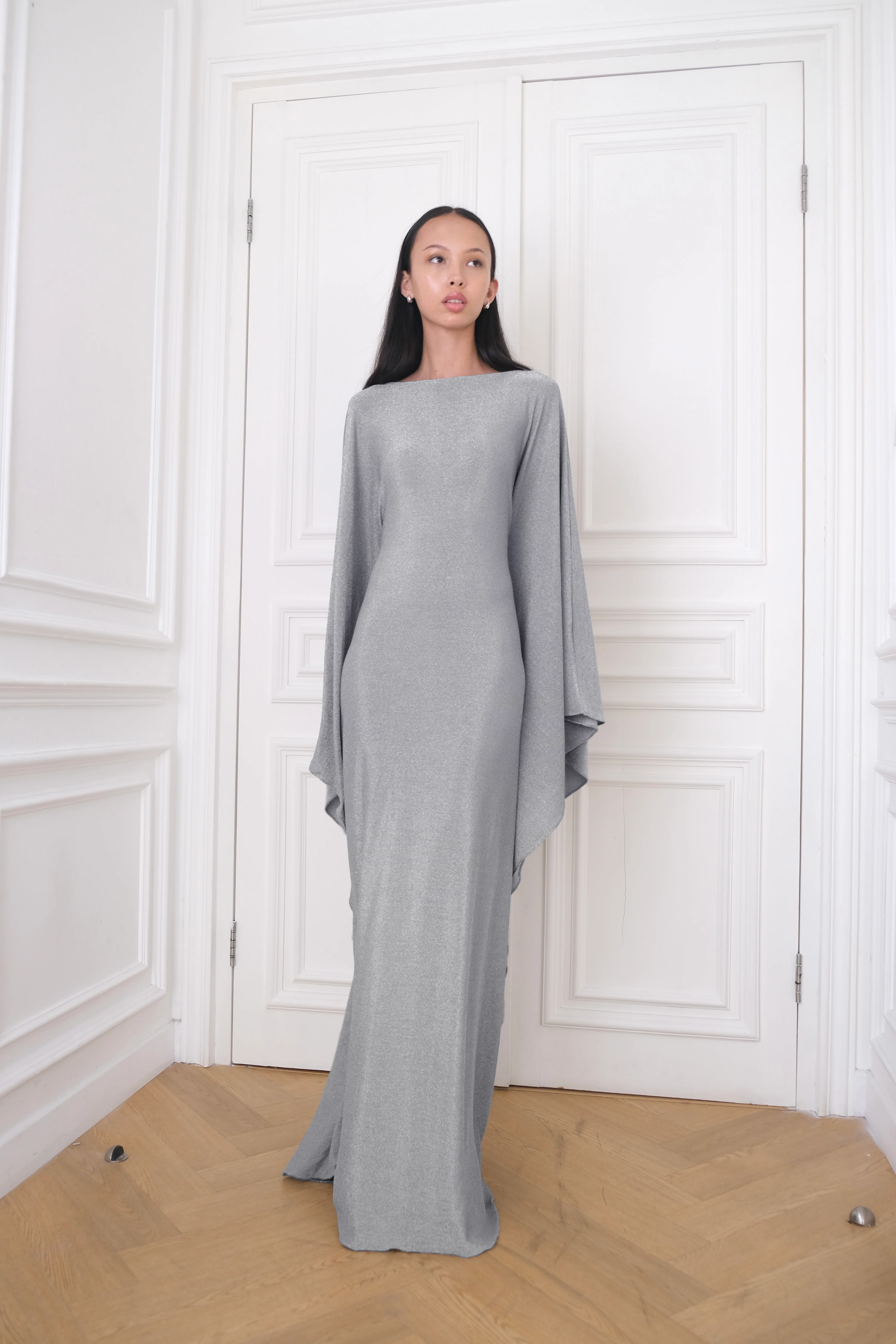 MOONLIGHT Kaftan Dress | A shimmery silver kaftan dress | Final Batch - Image 3