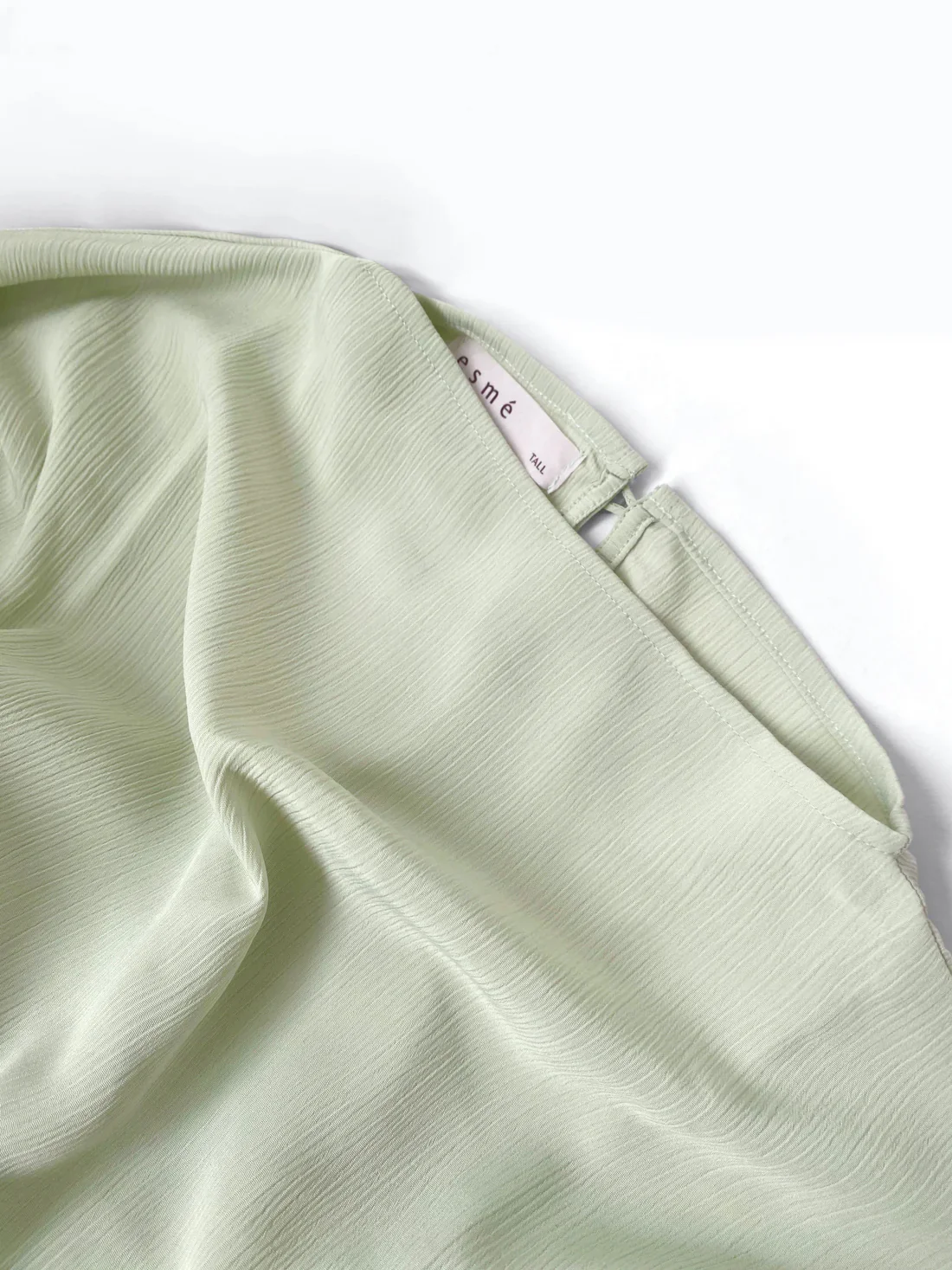 Pistachio Plissé Kaftan Dress - Image 7