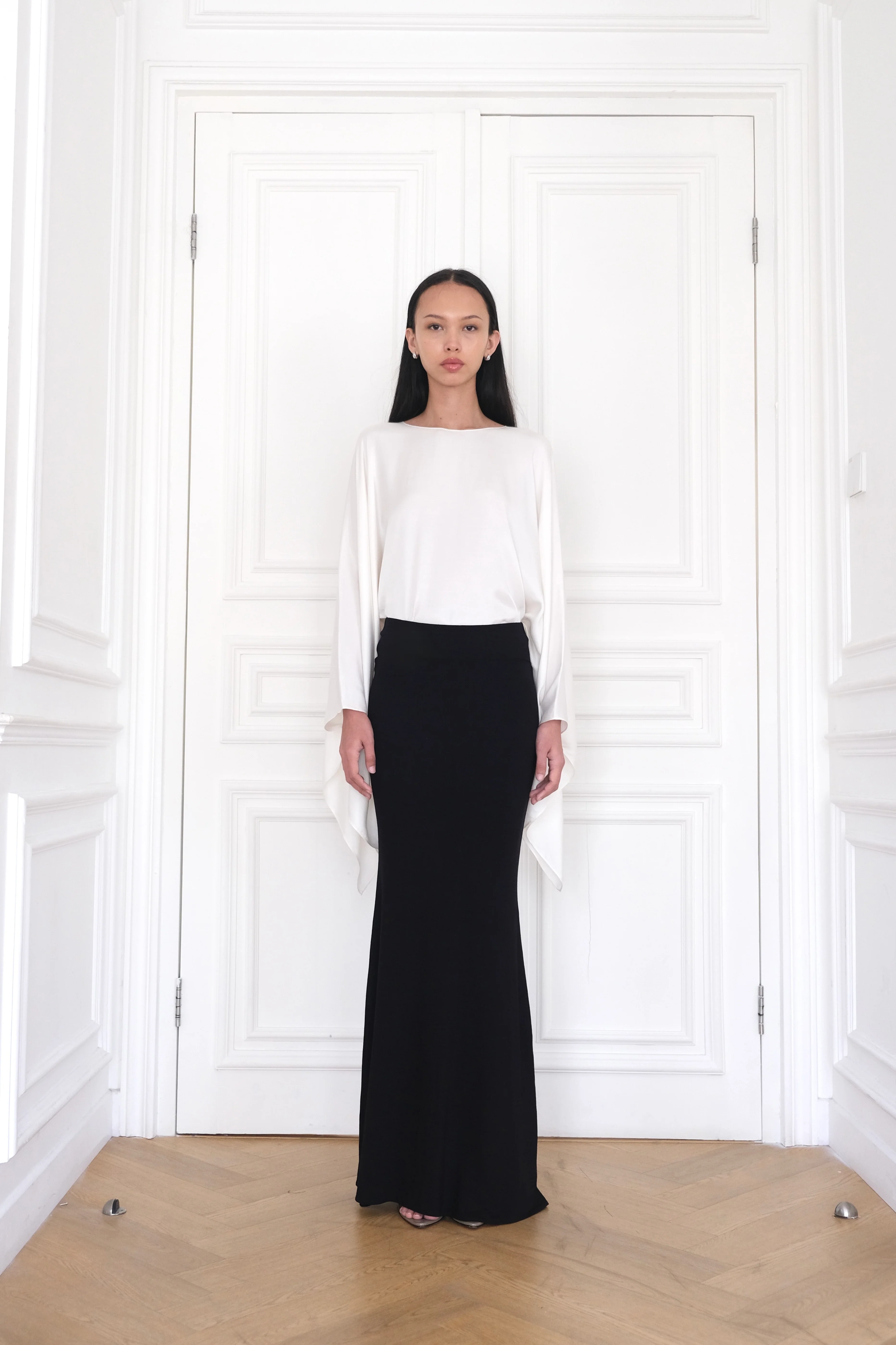 RHEA Black Long Maxi Skirt - Image 3