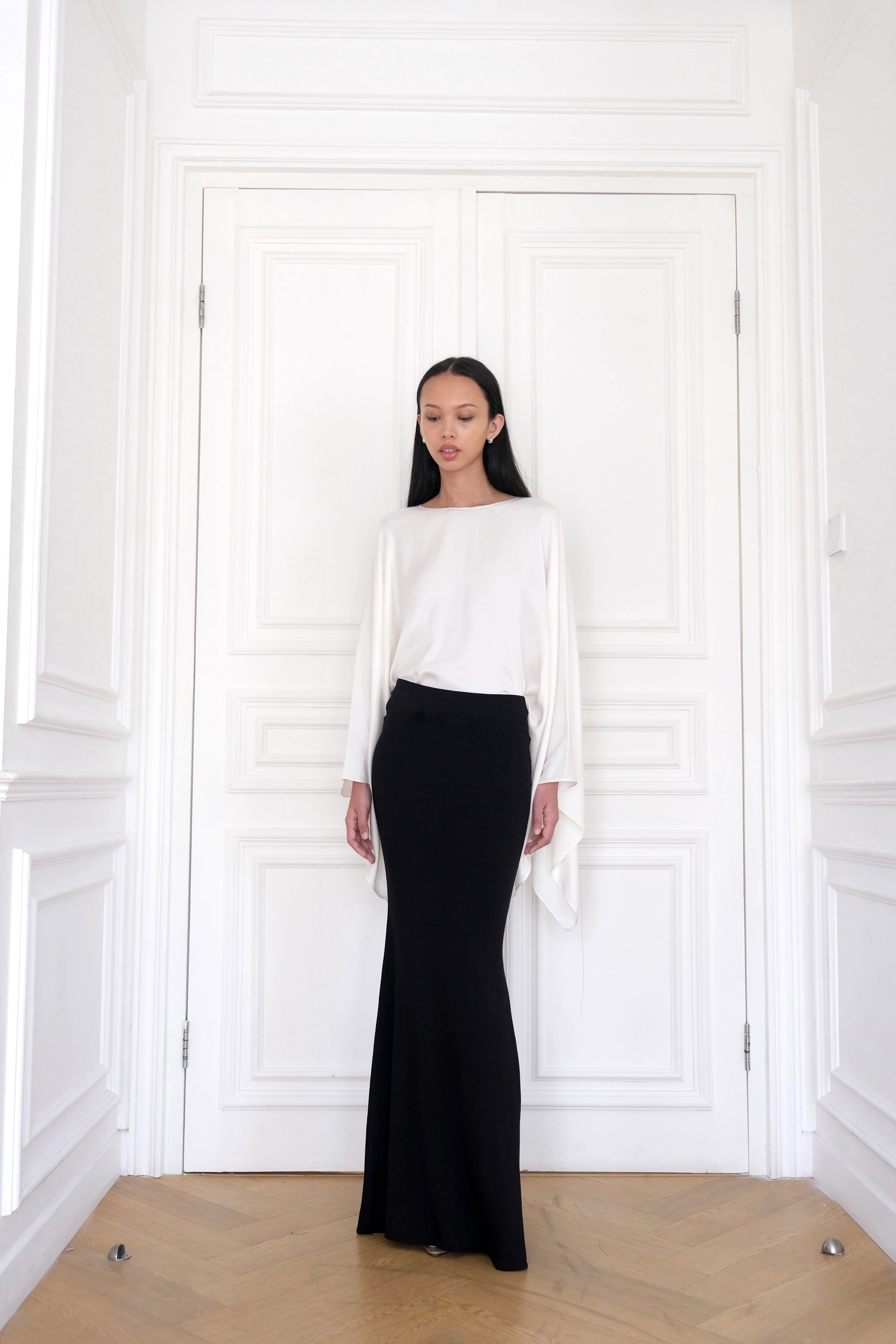 RHEA Black Long Maxi Skirt - Image 4