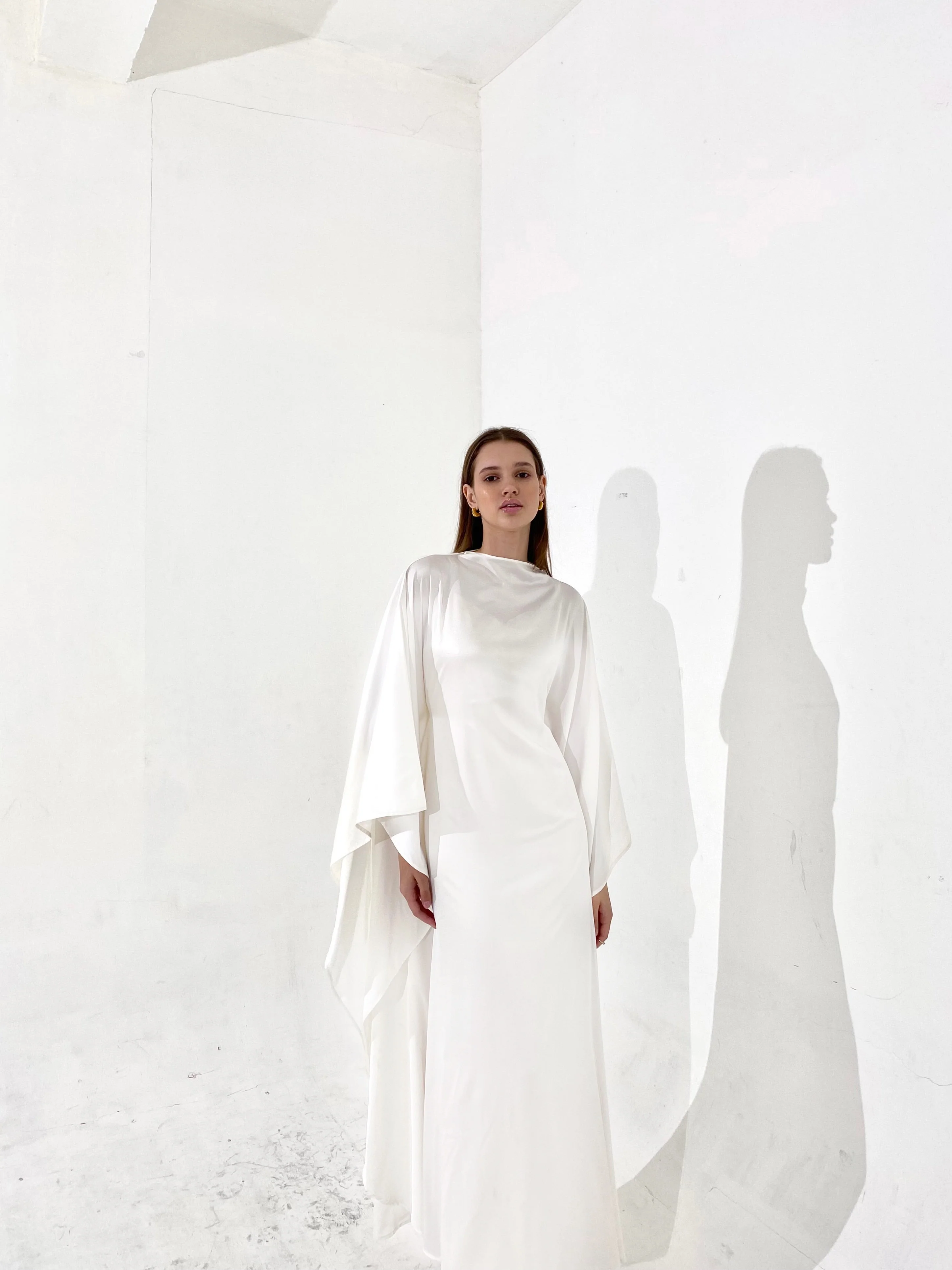 Pearl Satin Kaftan Dress - Image 3