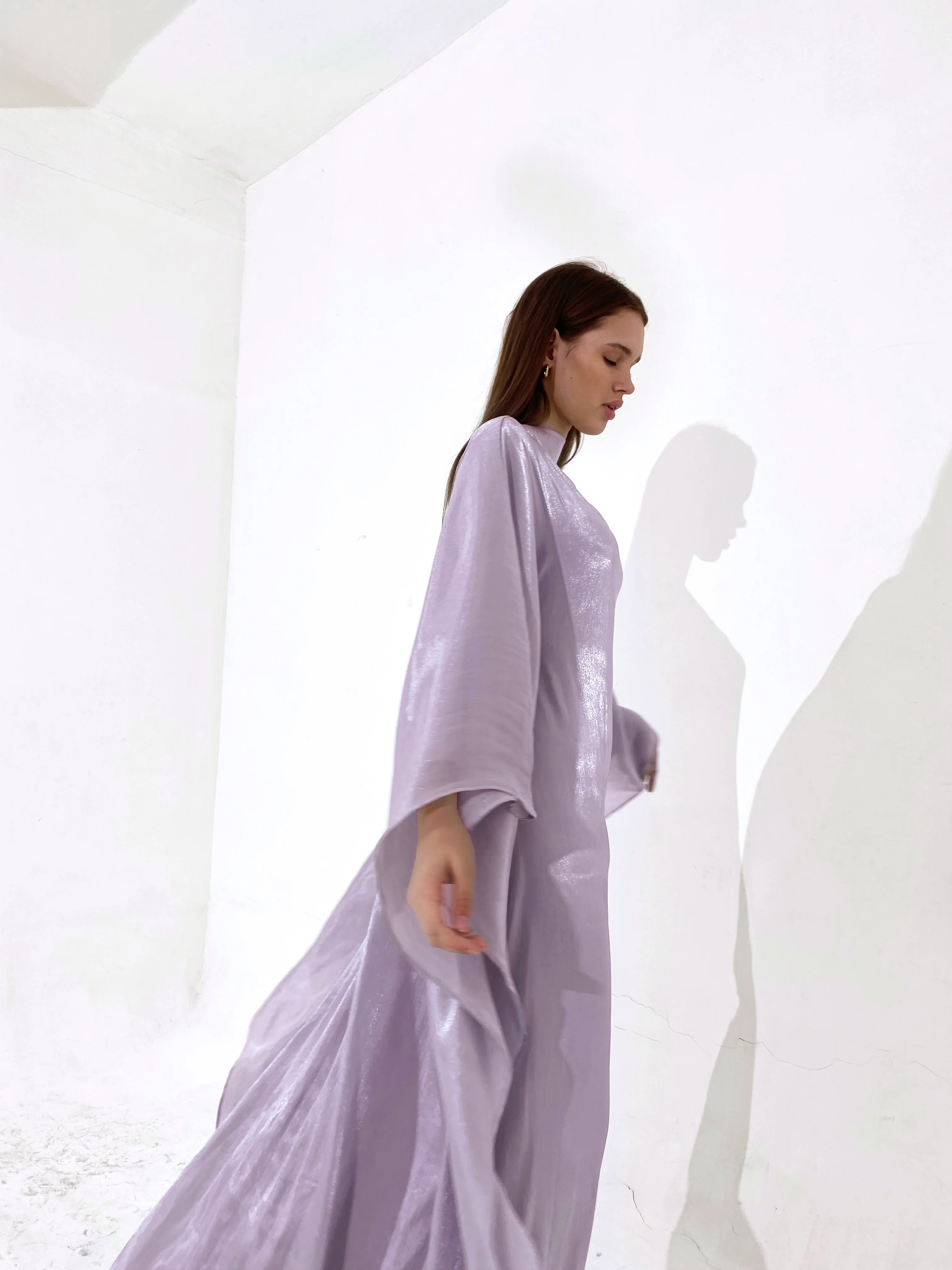 Lilac Kaftan Dress - Image 4