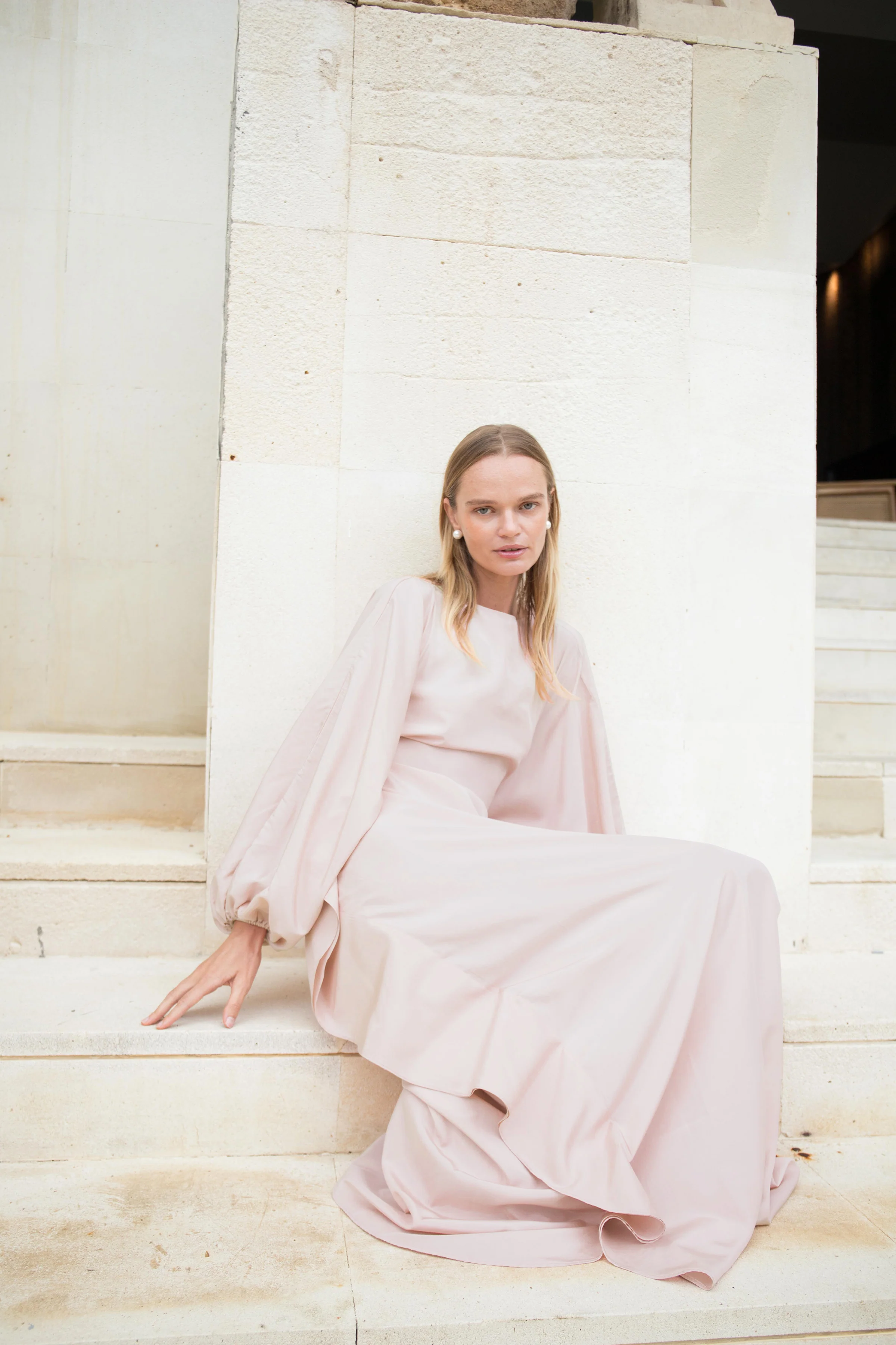 Silk Puff Kaftan in Dusty Rose | Final Batch - Image 4
