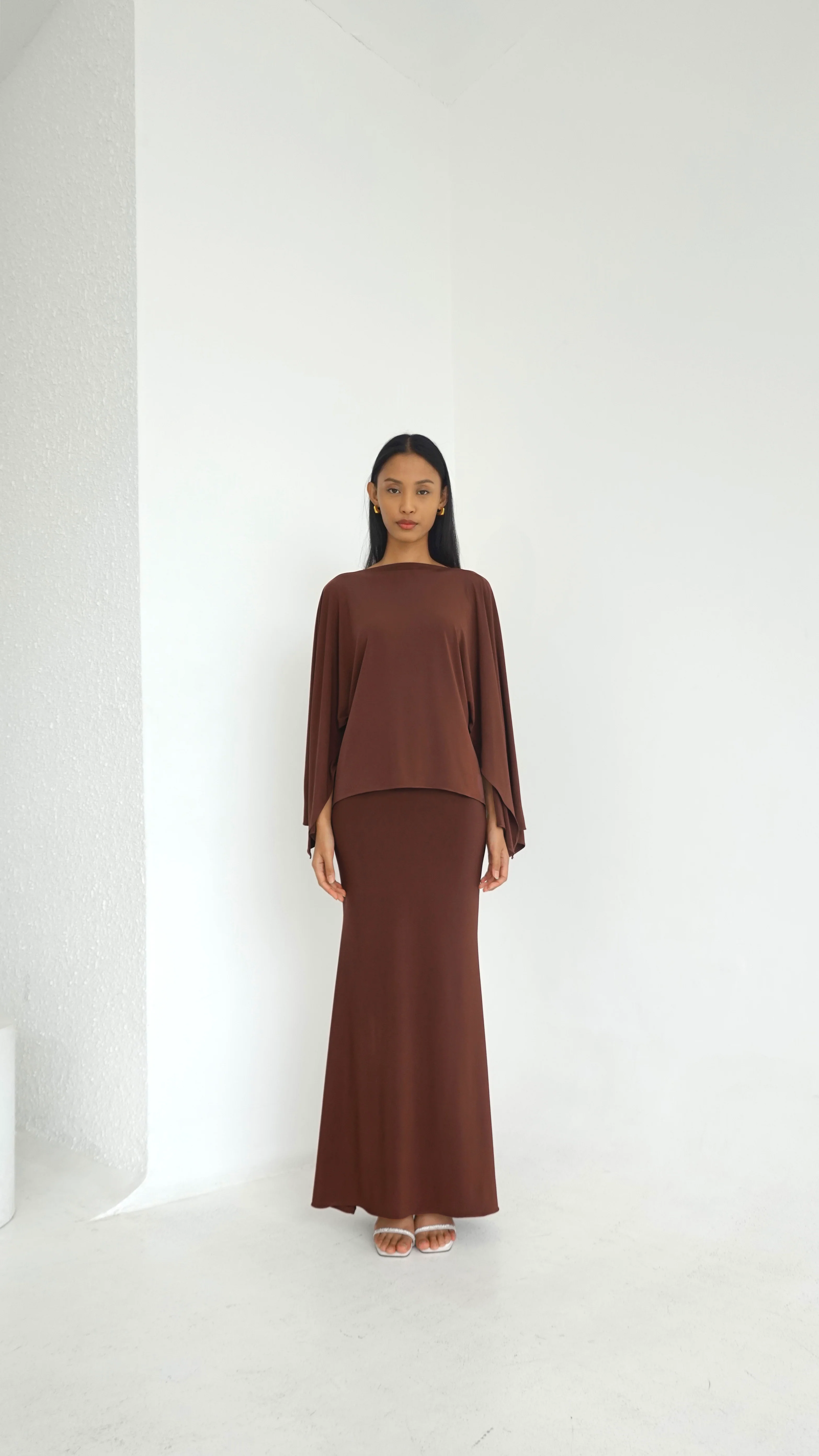 Toffee Brown Top & Skirt Set - Image 5