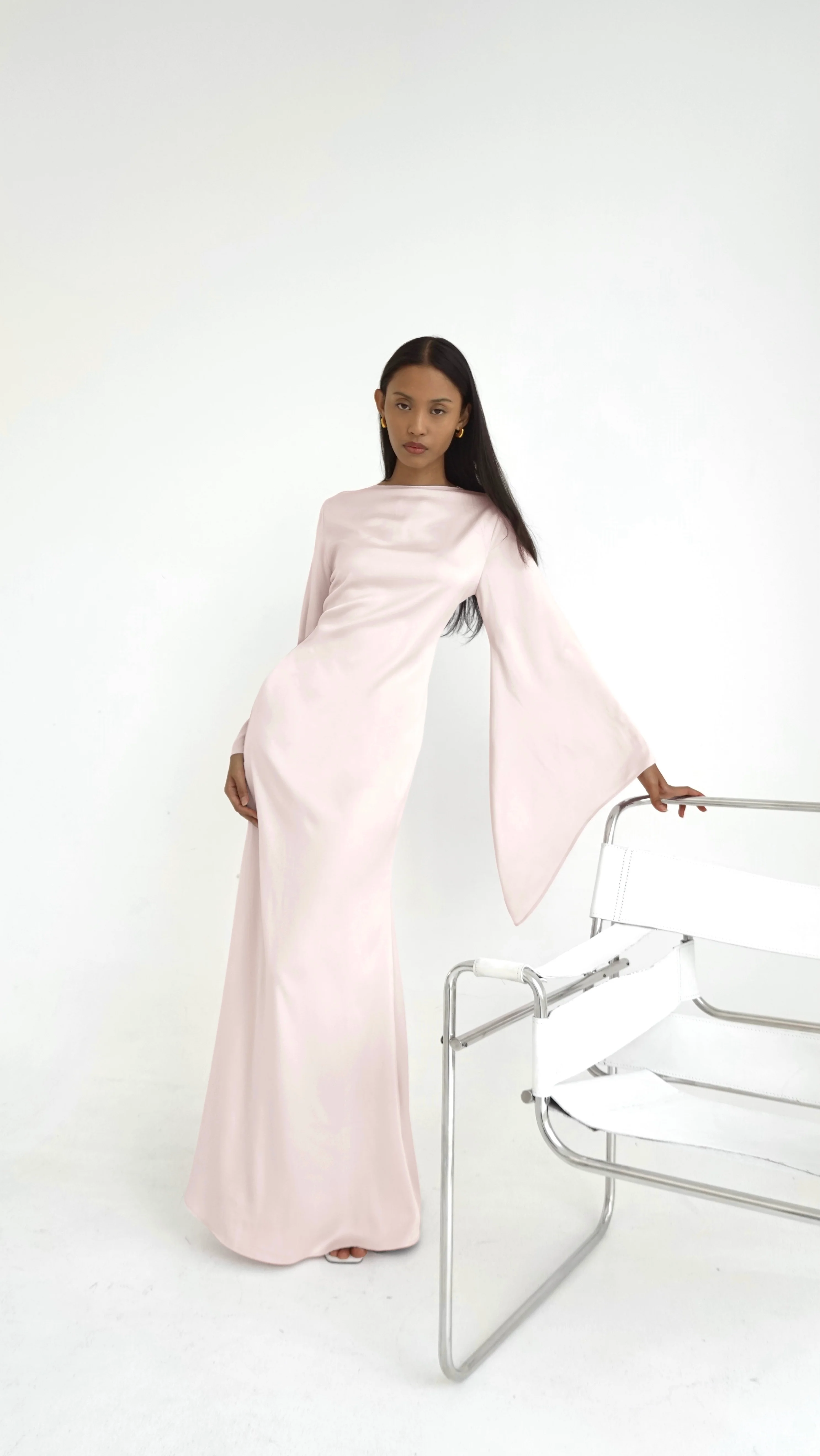 Tulip Dress in Blush Pink - Image 3