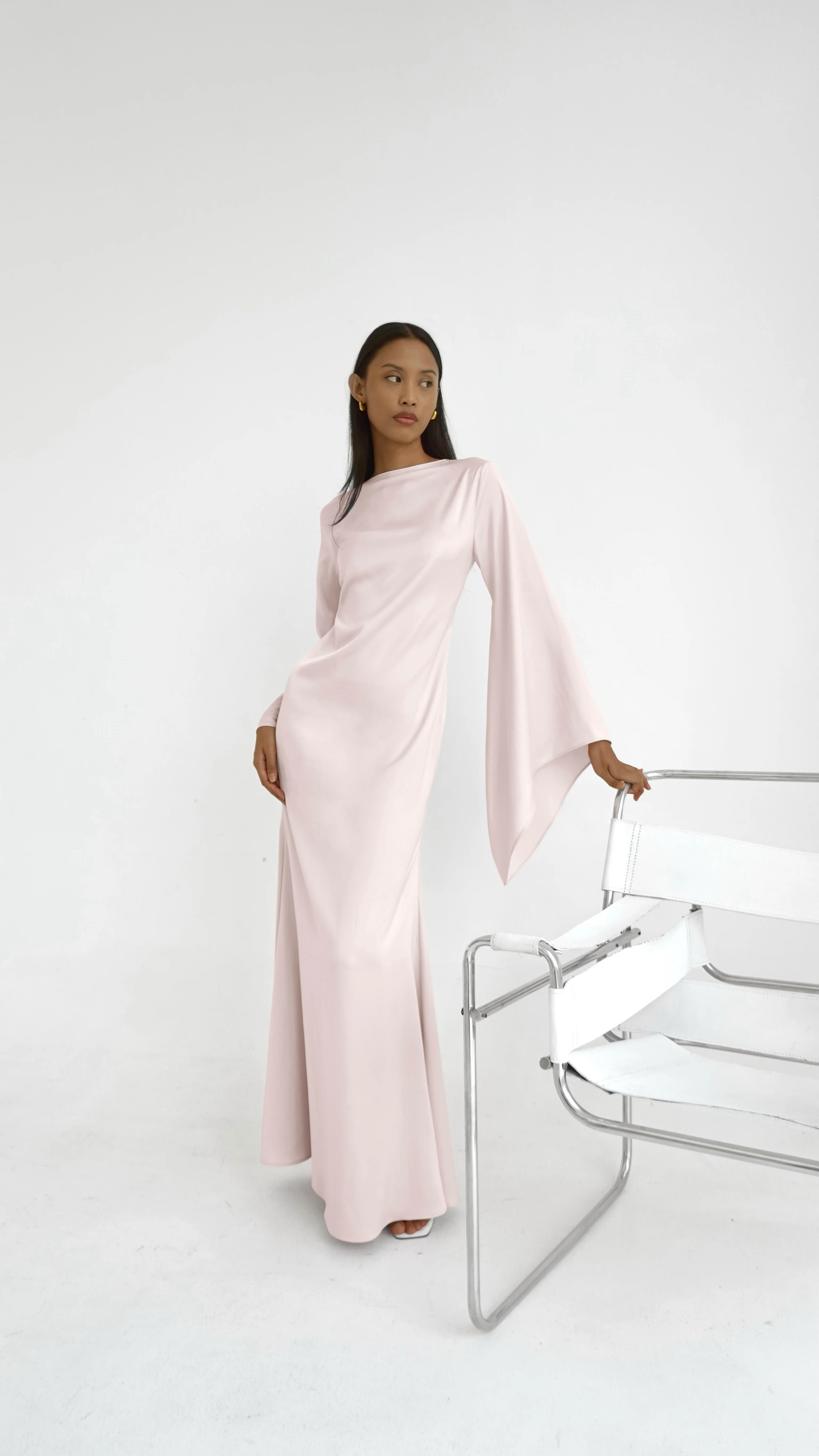 Tulip Dress in Blush Pink - Image 5